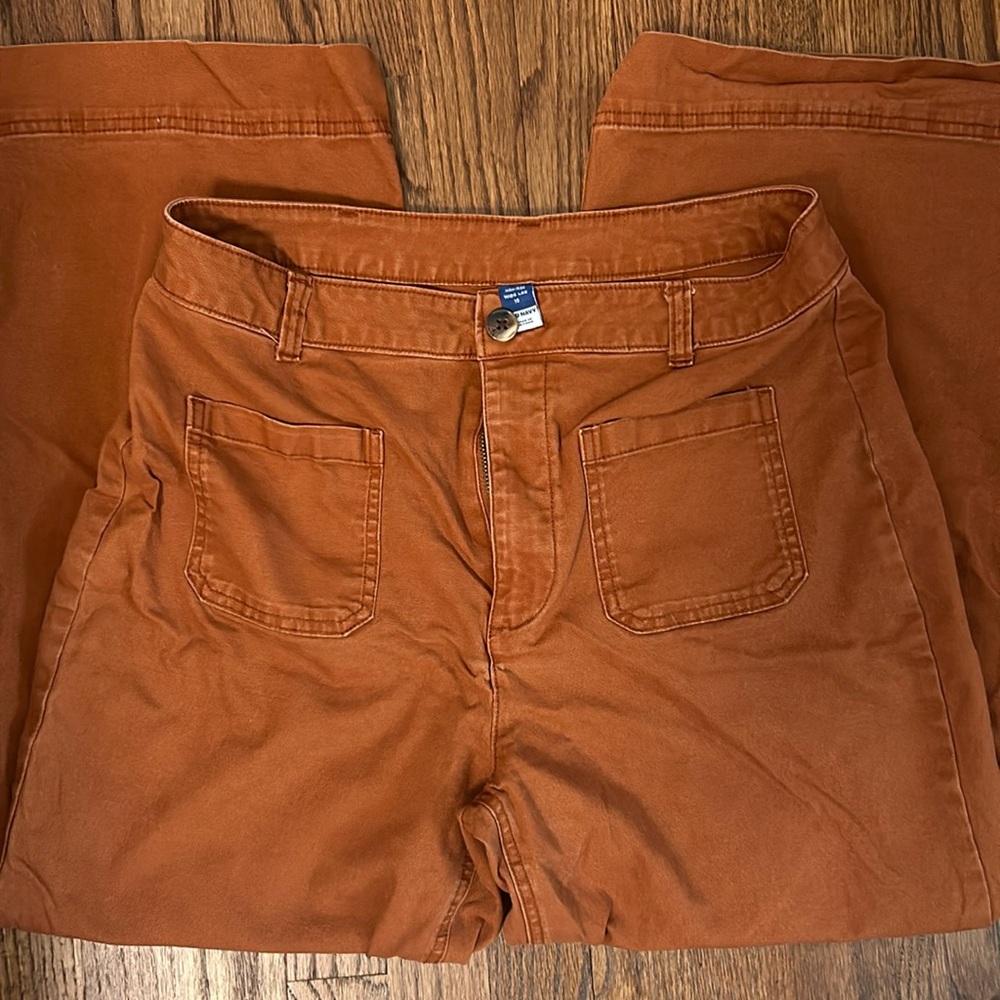 Wide leg high rise pants